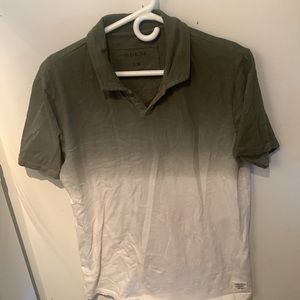 Stylish Green and White Gradient Pure Soft Cotton Polo By Guess SZ Large 🔥